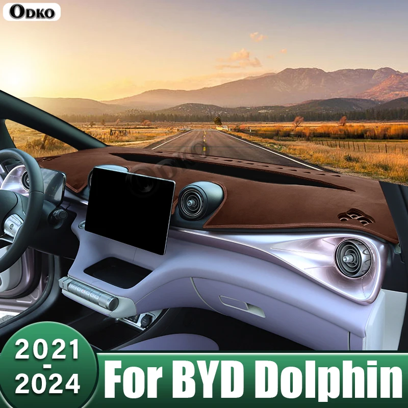 Car Dashboard Mat Avoid Light Sun Shade Pad Cover Anti-UV Carpet Interior Accessories For BYD Dolphin EA1 EV 2021 2022 2023 2024