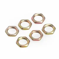 Newm6 M7 M8 M9 M10 M11 M12 M13 Plated Colorful Zinc Fine Tooth Nuts Fine Thread Thin Hex Nut 0.75mm 1mm 1.25mm 1.75mm Pitch