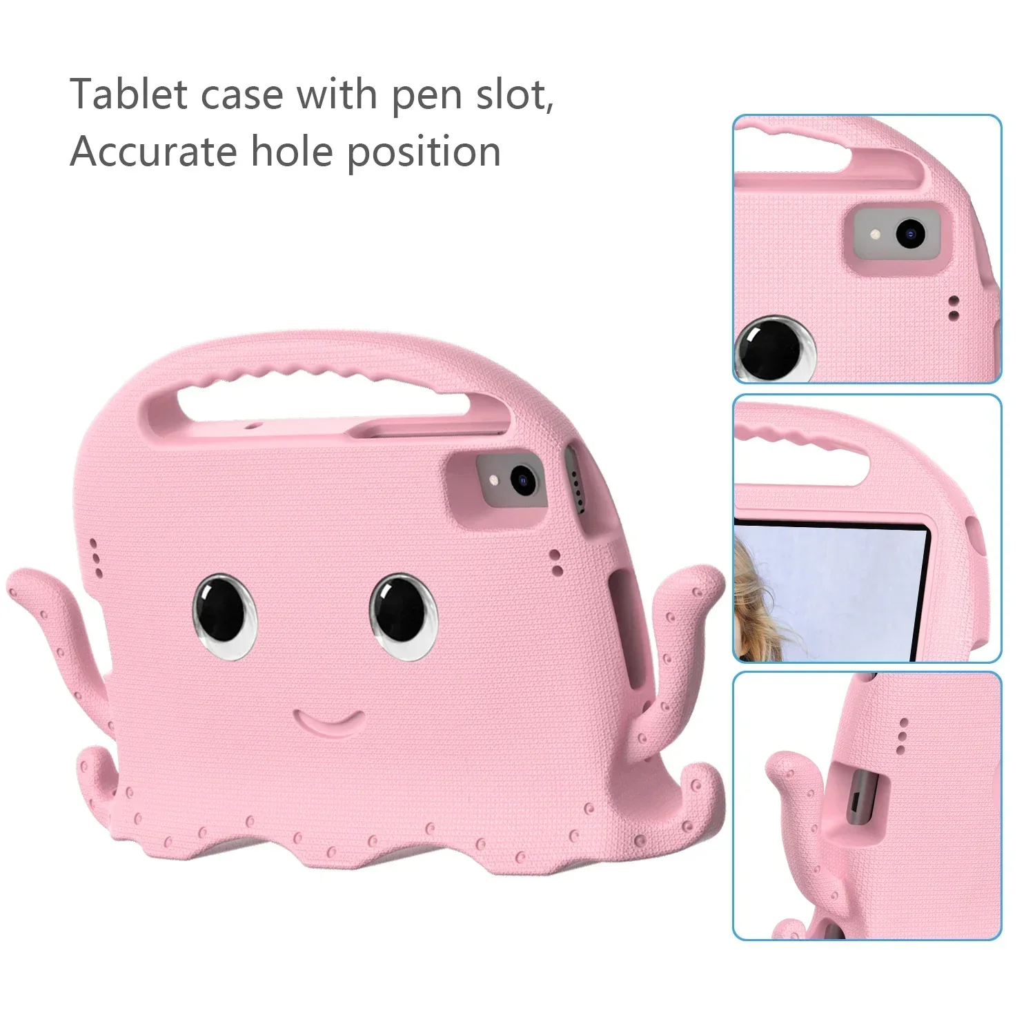 EVA Kids Case for Samsung Galaxy Tab A9 Plus S9 S9 FE S8 S7 11 inch Octopuses Cartoon Tablet CoverSM-X210 SM-X510 X710 X700 T870
