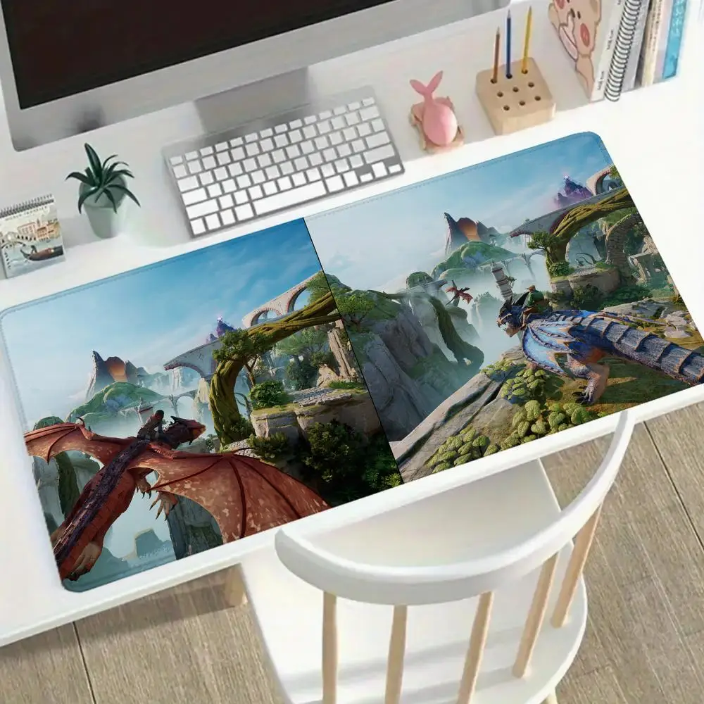 New S_SPLIT F_FICTION mousepad, XXL 90x40cm, stitched mousepad for keyboard and mouse, gaming accessory, computer accessory.