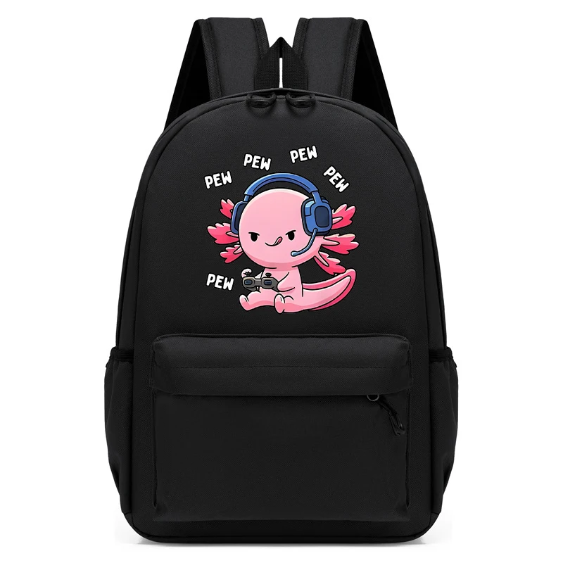 Zainetto regalo per bambini di lusso Axolotl gioca a giochi zaino Anime zaino carino cartone animato zaino piccolo zainetto per l'asilo