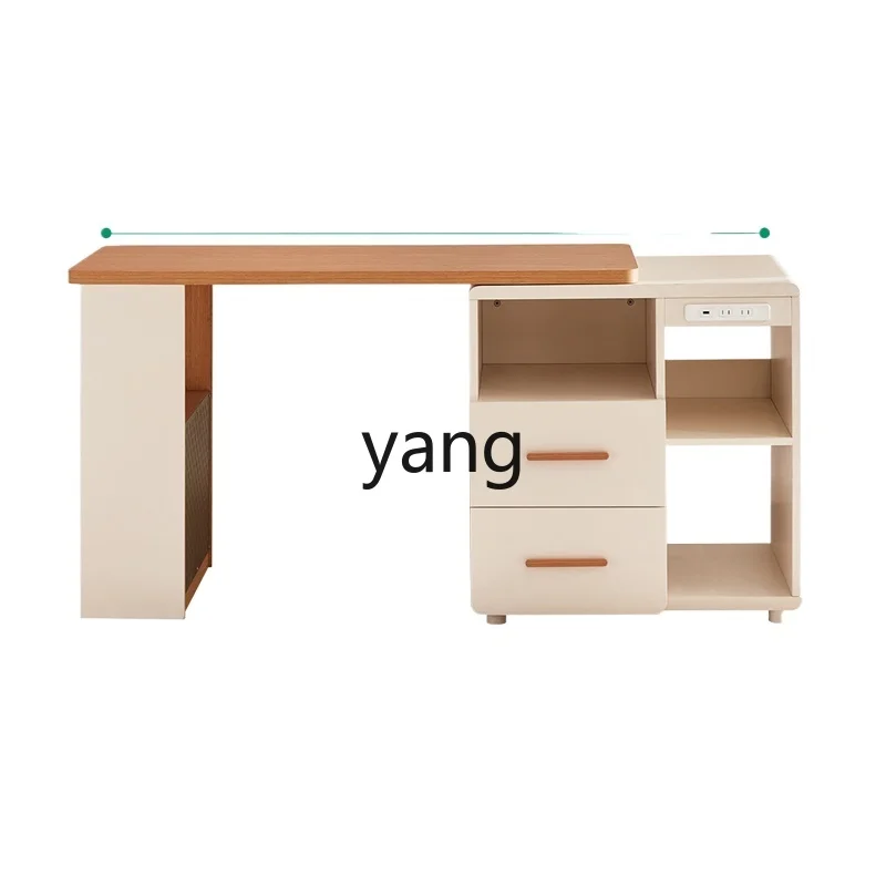 

LMM Modern Simple Locker Integrated Desk Bedroom Multifunctional Retractable Rotary Desk