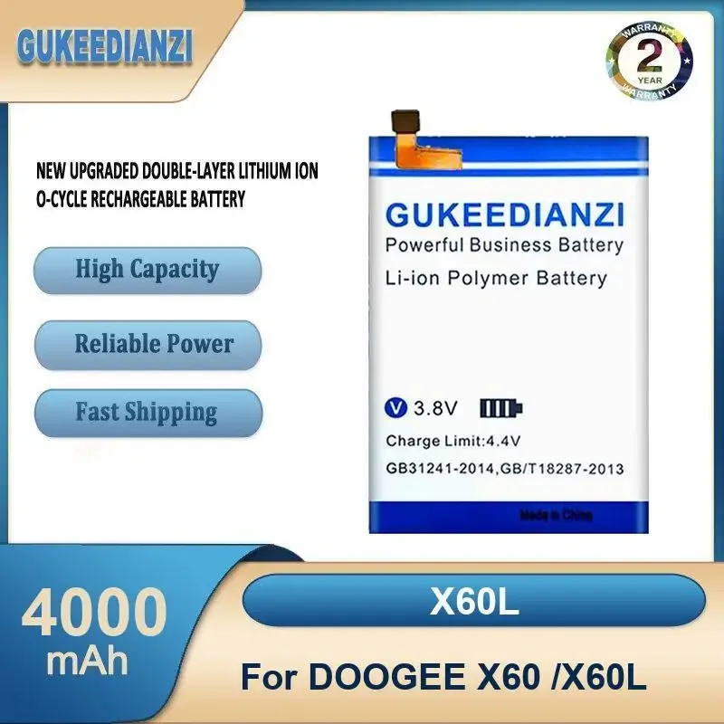 

X60L 4000mAh High Capacity Mobile Phone Battery For DOOGEE X60 /X60L