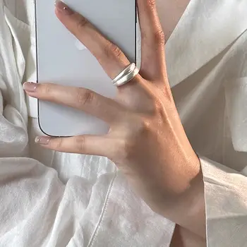 Stříbrné prsteny 925, třpytivé vintage, pro páry, kreativní dvojité vrstvy, design, thajské stříbrné párty šperky, dárky k narozeninám 10 nejlepší prodej Stříbrné šperky 925 z Thajska - №9