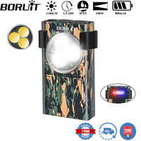 BORUiT V7 1100LM UV LED EDC Keychain Flashlight Type-C Rechargeable Work Light Torch with Magnet Clip Camping Pocket Lantern