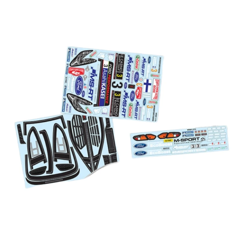 Fiesta WRC Decal Sheet Body sticker for RC Rally car 1/8 Ford Fiesta Clear lexan body shell