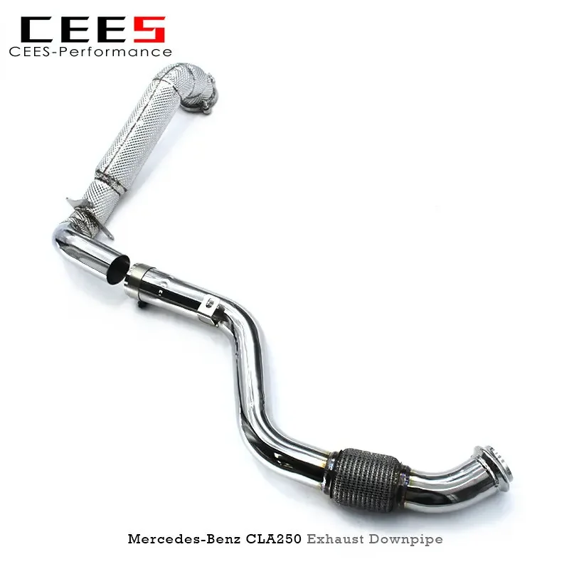 CEES Catless Downpipe for Mercedes-Benz CLA250 2.0T 2014-2021 Exhaust Pipe Stainless Steel High Performance Exhaust Downpipe