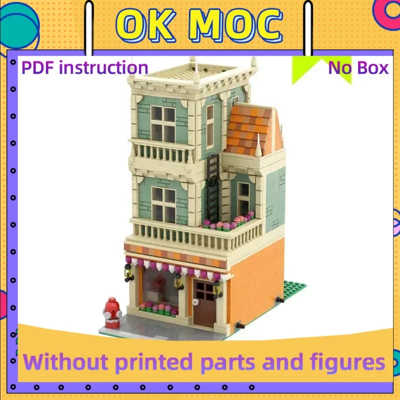 

Moc Building Bricks Urban Street View Model Street Bakery Shop Technology Modular Blocks Gifts Christmas Toys DIY Sets Assembly