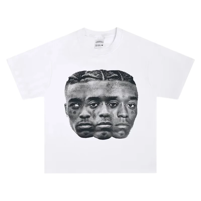 Camiseta Lil Uzi Vert Neon Pop Art, Estilo Harajuku, Hip Hop, Streetwear, Transpirable, Algodón, Manga Corta, Corte Holgado, Cuello Redondo, Unisex