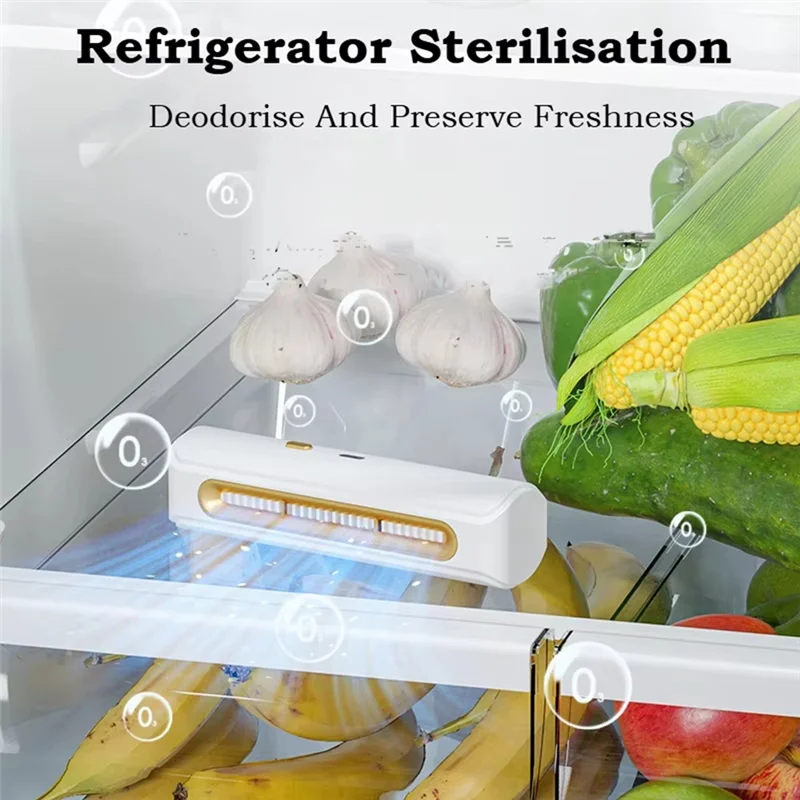 M04K Mini Fridge Deodorizer 4-In-1 Odor Eliminator & Air Purifie Compact & Eco-Friendly