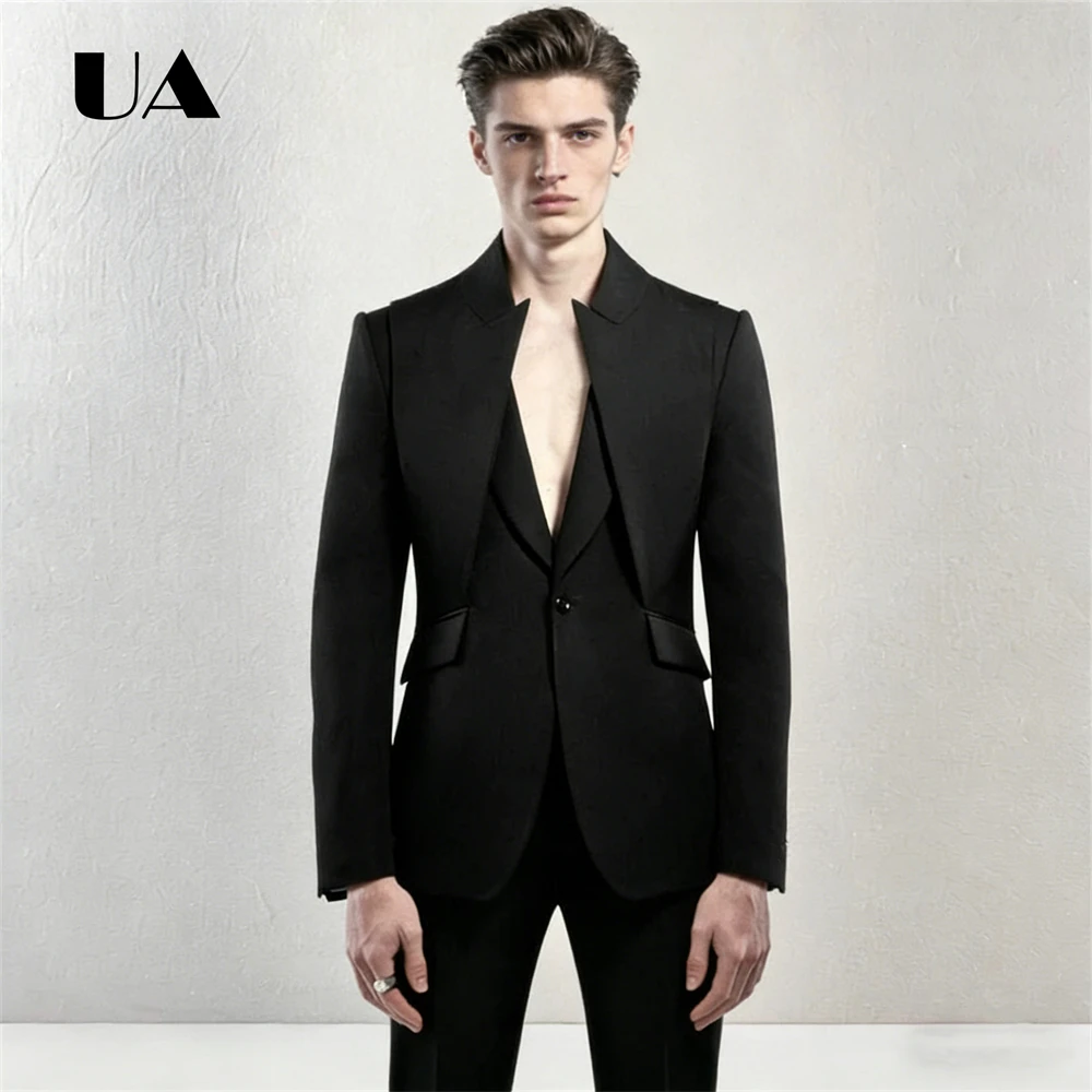 Modern Designer Slim Fitting Two Piece Suit Set Including Blazer and Pants, XXS-7XL Custom Tailoring Suit Attire Formal Prom