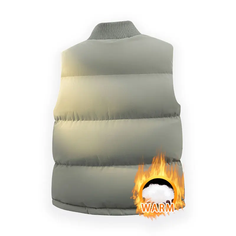 Autumn Winter Vest Warm Thickened Men Outdoor Casual Stand Collar Sports Vest Fitness Running Sports Casual Warm Sleeveless Vest