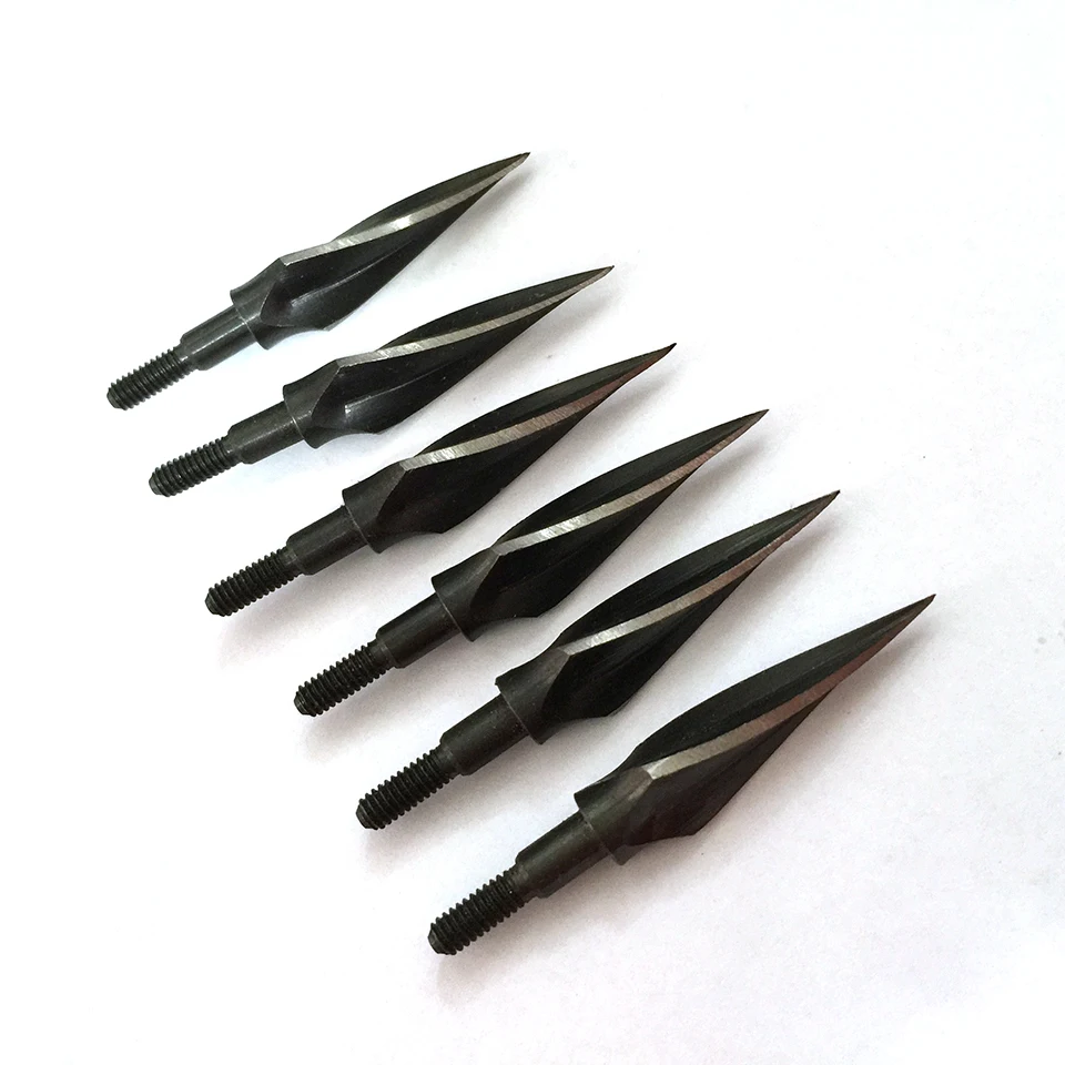 3/6/12pcs Carbon Steel Rotary Arrow Heads 125 Grain Broadheads Tips Arrow Points Archery Arrowheads For Compound Bow / Crossbow