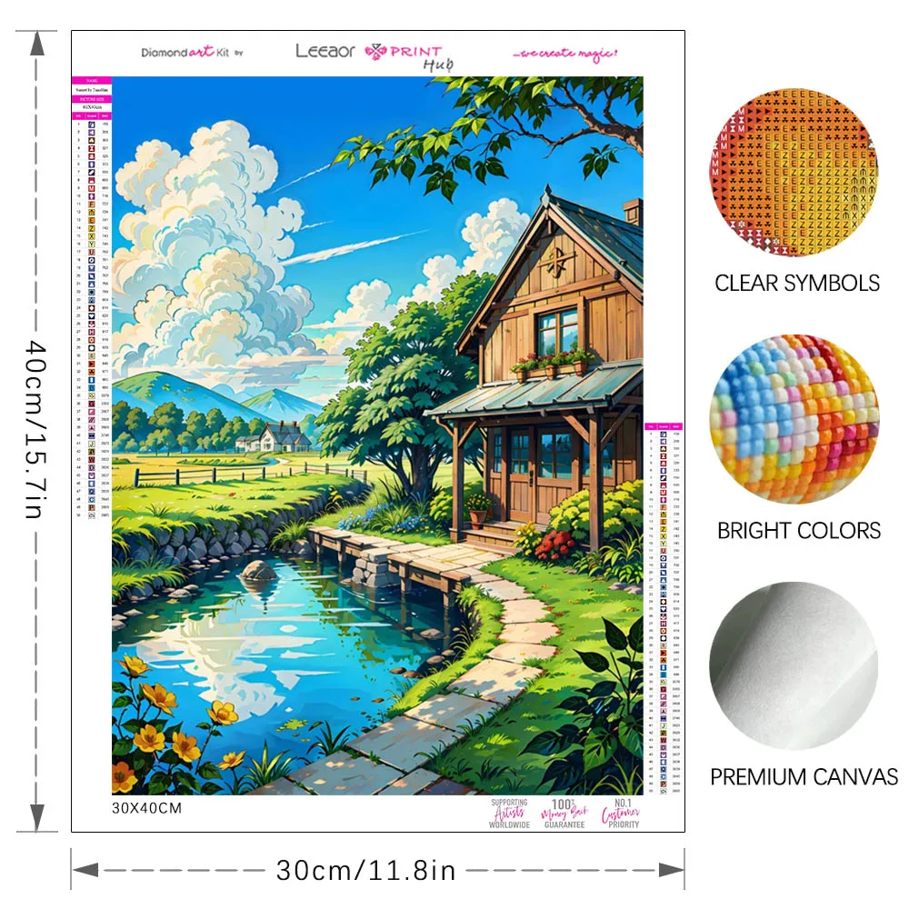 Landscape DIY 5D Diamond Painting Kit Full Rhinestone Forest Cabin Mosaic Hand Inlaid Rhinestone Embroidery Home Decor 다이아몬드 페인팅