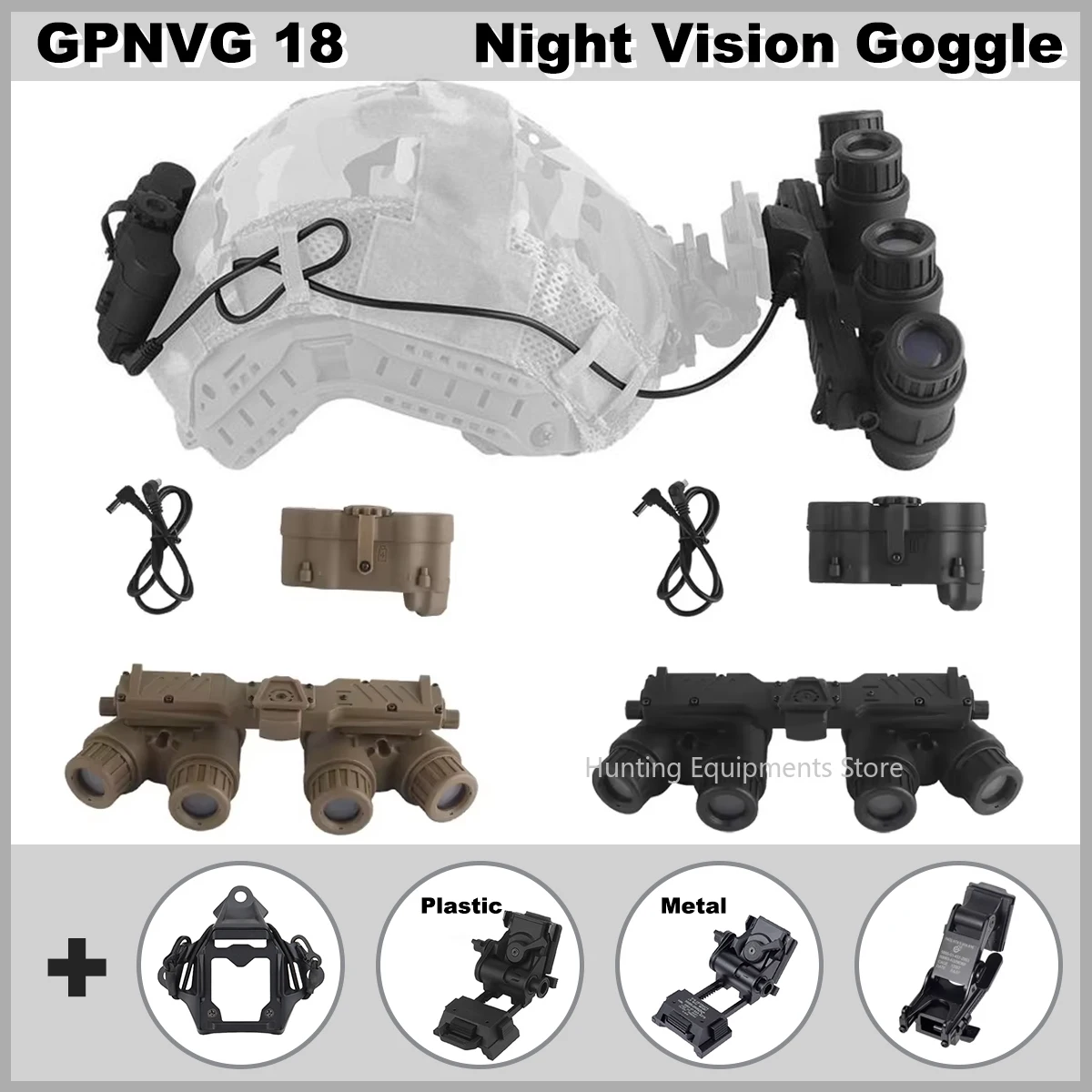 

Tactical GPNVG 18 L4G24 Night Vision Goggle nvg mount Helmet Nylon New Goggle Adapter NVG DUMMY Model Helmet Accessories