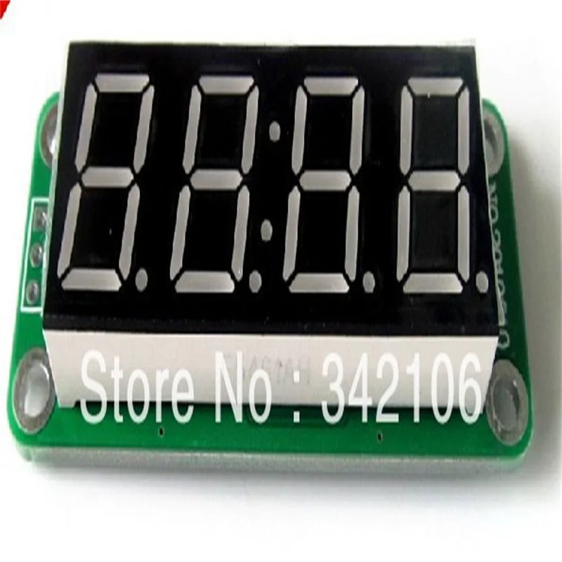 Static Digital Dual Time Display Module, Decimal Point, Four Monolithic, max7219