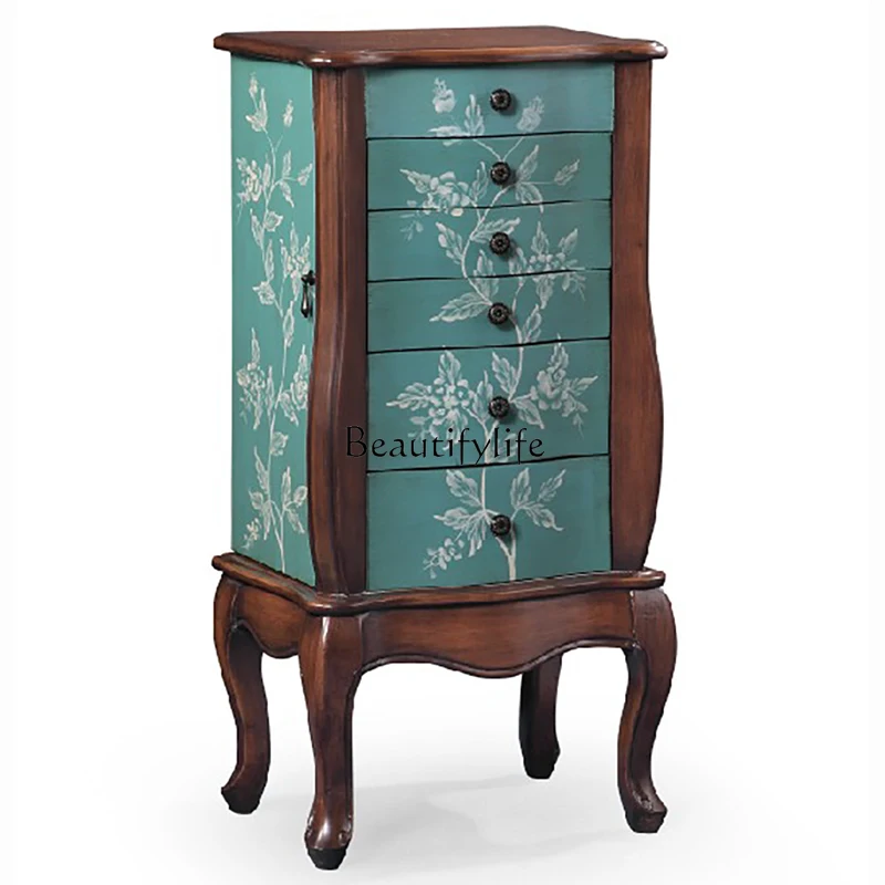 

European American chest of drawers jewelry storage cabinet floor jewelry cabinet