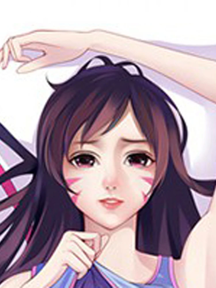 D.Va/Hana Song Anime Dakimakura Pillow Cover Double Sided Print Hugging Body Pillow Case Multi Size 120-180cm