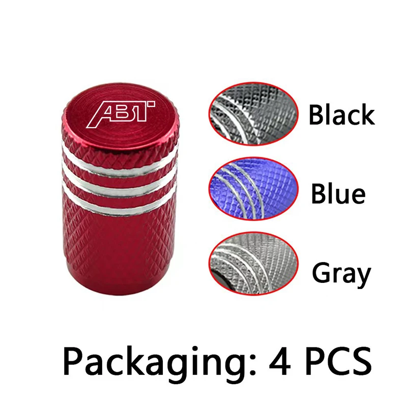 الألومنيوم سيارة صمام قبعات سيارة عجلة الإطارات صمامات الإطارات الجذعية صمام قبعات لمقعد أودي فولكس فاجن سكودا ABT موتور سبورتسلاين