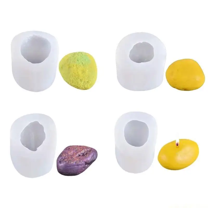QX2E Creative Stone Silicone Mold Irregular Stone Gypsum Mould DIY Home Ornaments Making Suppli