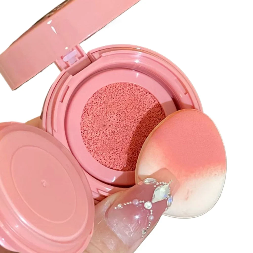 

Air cushion powder blusher cream waterproof durable natural face cream blush pink rouge