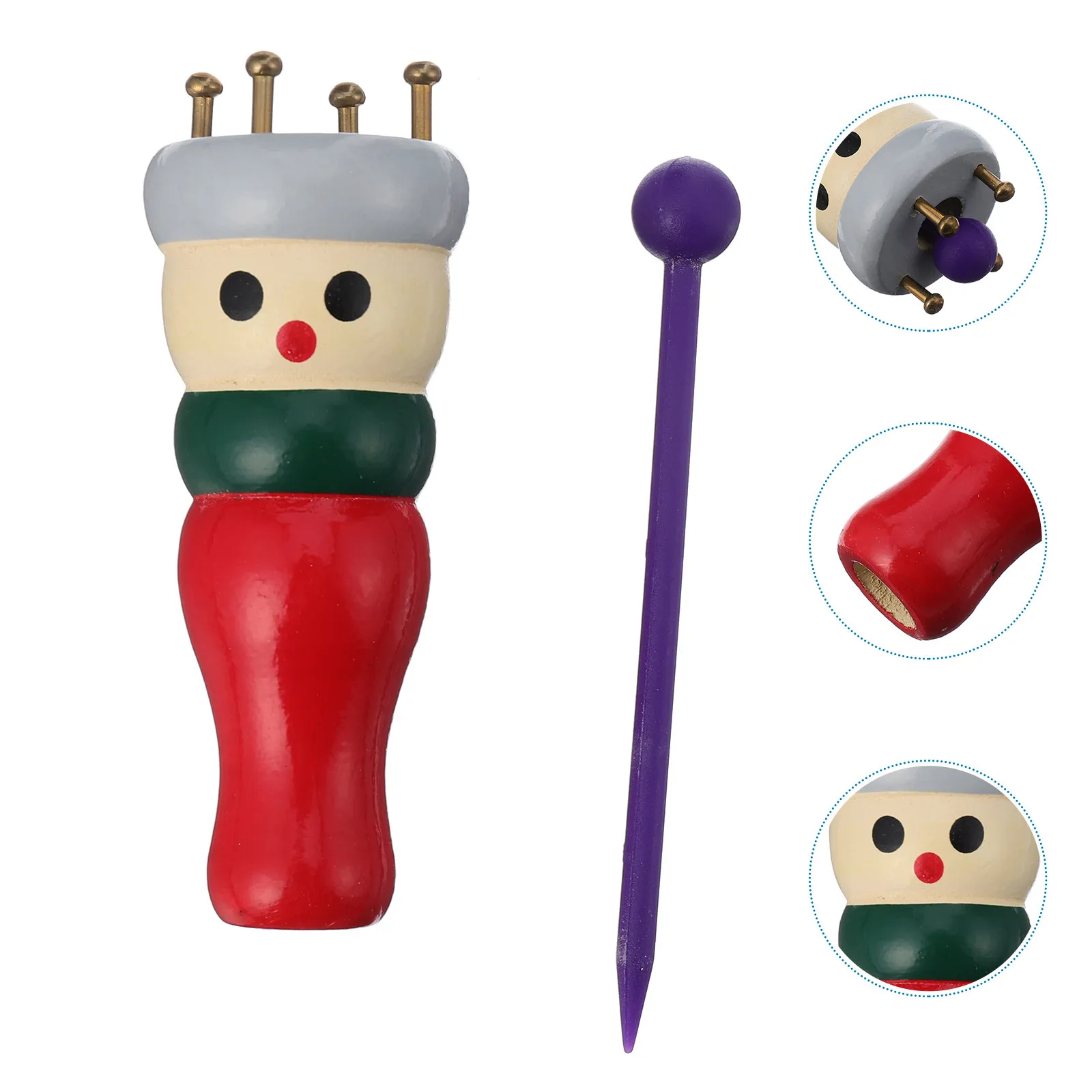 

Wooden Wool Knit Knitter Braiding Craft Tool with Needle for Yarn Crafting Beginner Friendly Knitting Kit Wooden Knitting Tools