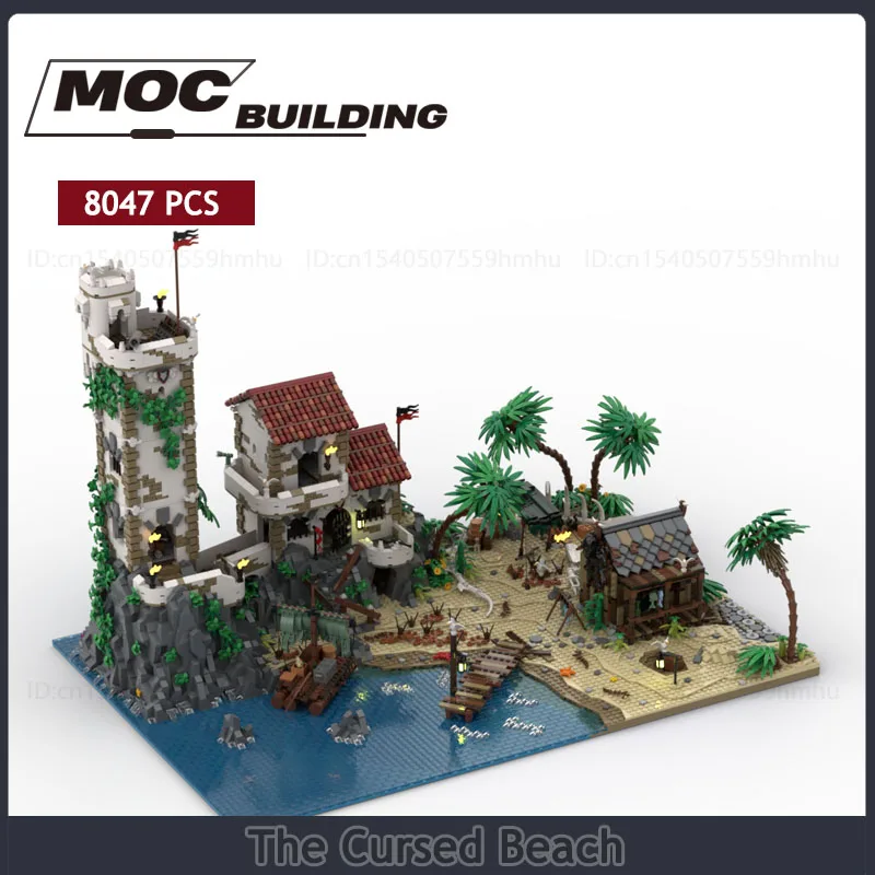 

MOC Beach Model Building Block Assembly Tower House Building Bricks Kid Toys Gifts
