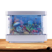 LED Dynamic Fake Fish Tank Light with Moving Fish Fake Aquarium Decorative Lamp Simulated Fish Aquarium Lamp for Home Decor