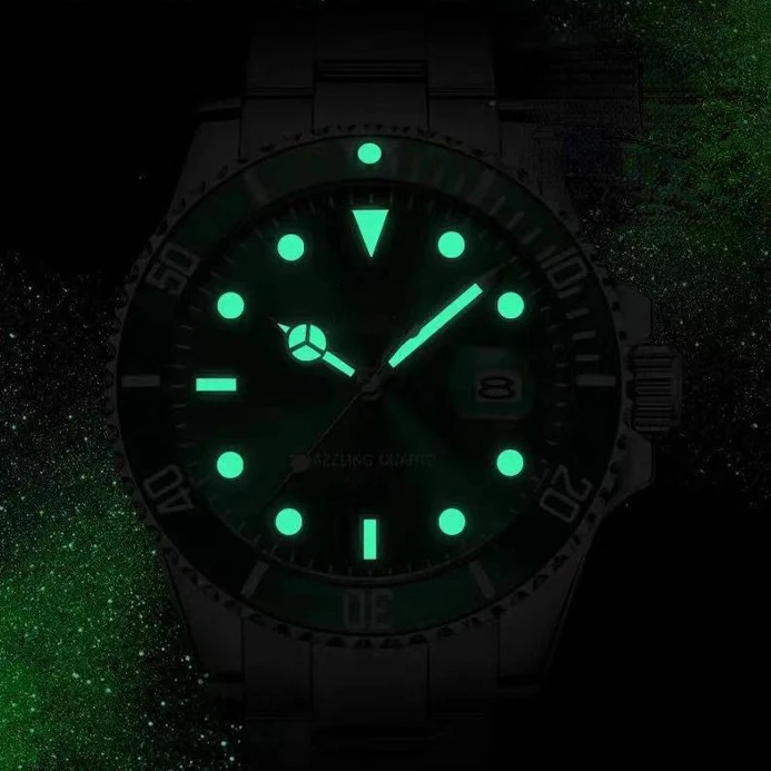 Kimsdun Watches for Men Submariner Watch Business Luminous Quartz Wristwatch Luxurious Watches Luxury Gift Choices Alloy Watch