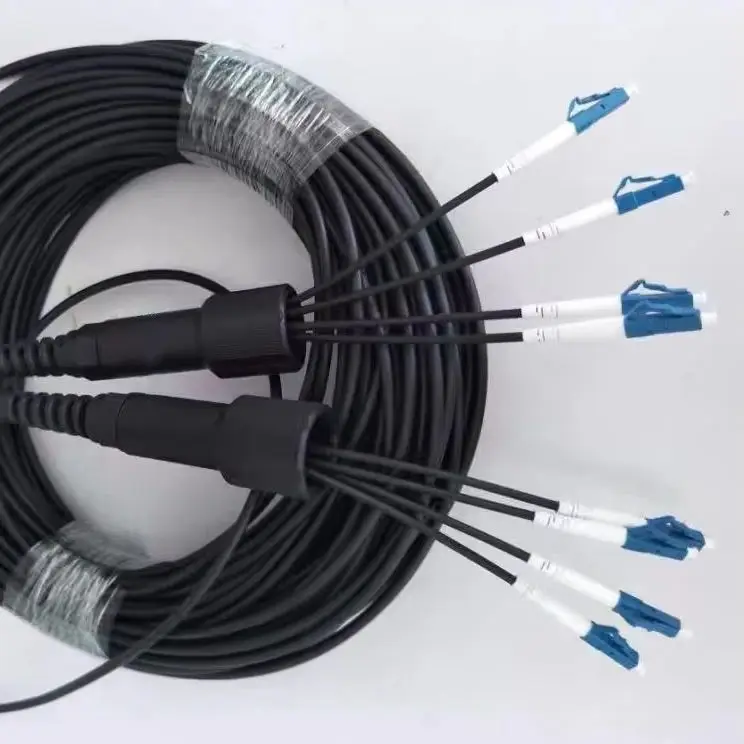 cordon-de-raccordement-exterieur-50m-2-4-6-8-cœurs-monomode-blinde-lc-sc-fc-apc-sm-lszh-tpu-cavalier-etanche-extension-de-fibre-optique-2c4c6c