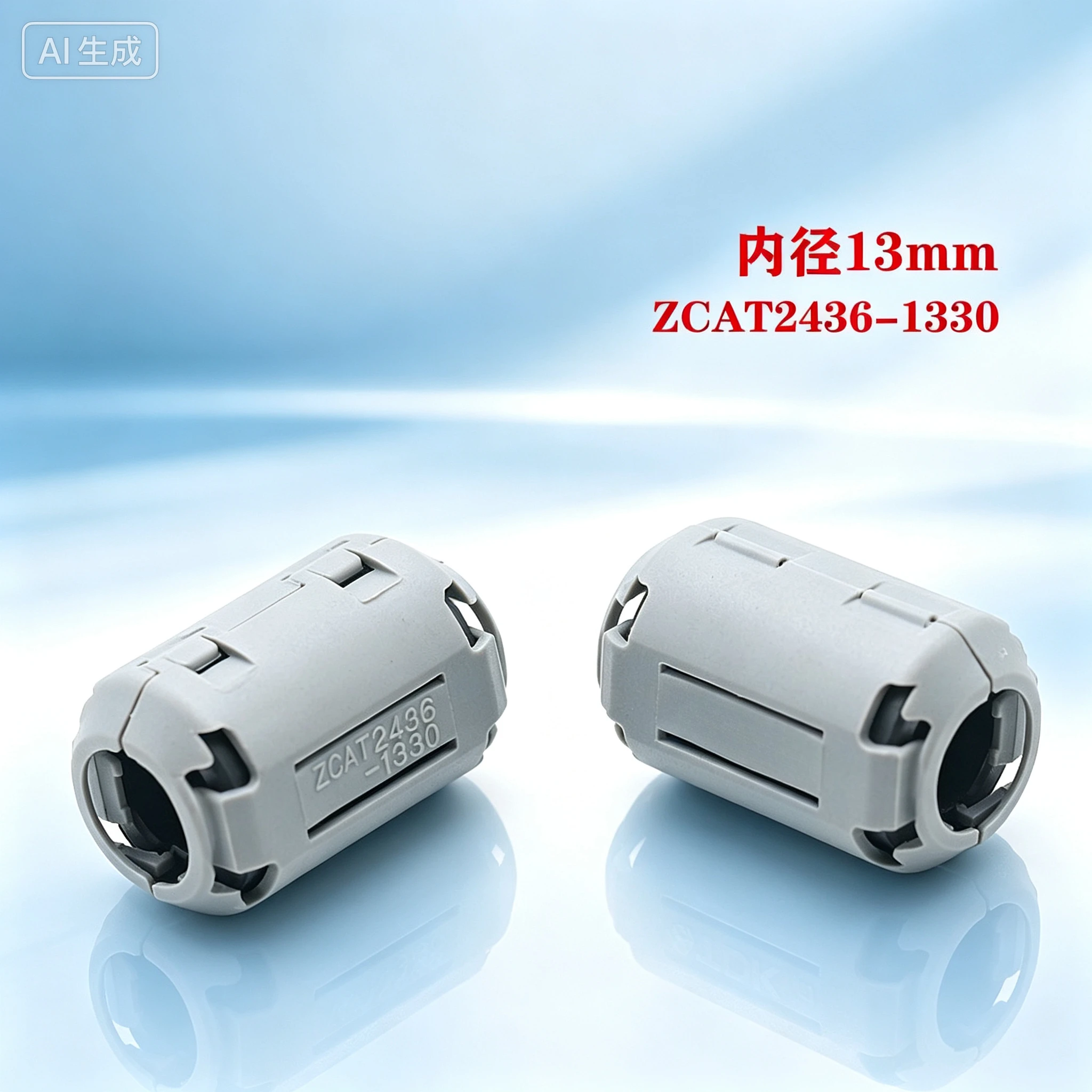 フェライトコア-zcat2436-1330-13mm-クリップ式ノイズ除去コア。tdk製の電磁干渉防止シールド用。10個入り。