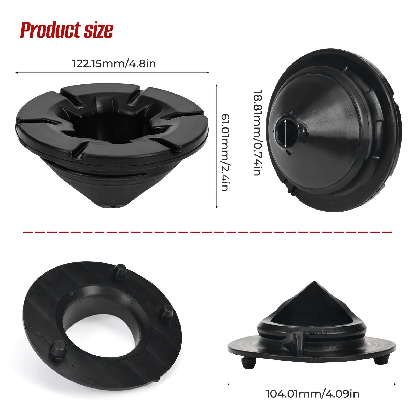 Rear Coil Spring Insulators for Honda Civic 2006-2011 — Upper & Lower, Fits North American Models, Replaces 52748-SNA-A02