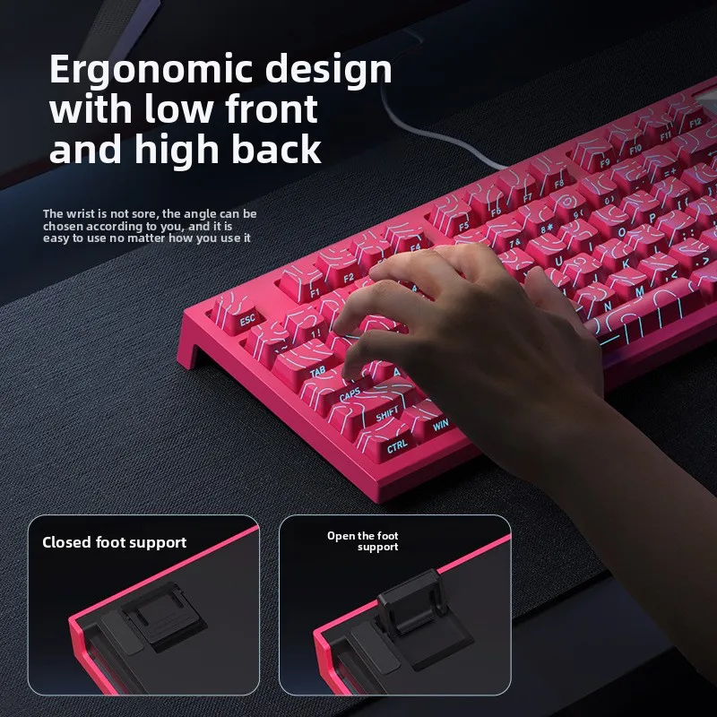 Langtu LT84 Contour Side-Engraved Hot-Swappable Custom Mechanical Keyboard Is Suitable for Esports Gaming and Office Work