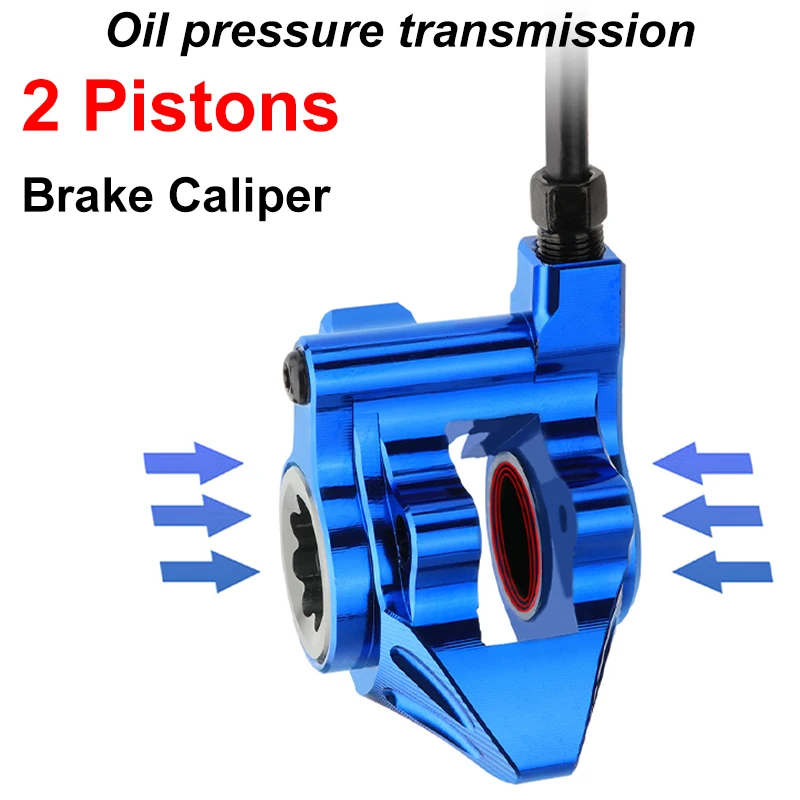 Bicycle Hydraulic Disc Brake 2 Piston Road Bike Flat Mount Brake Caliper IIIPRO FM015 Oil Pressure 850/1550mm Front Rear Brake