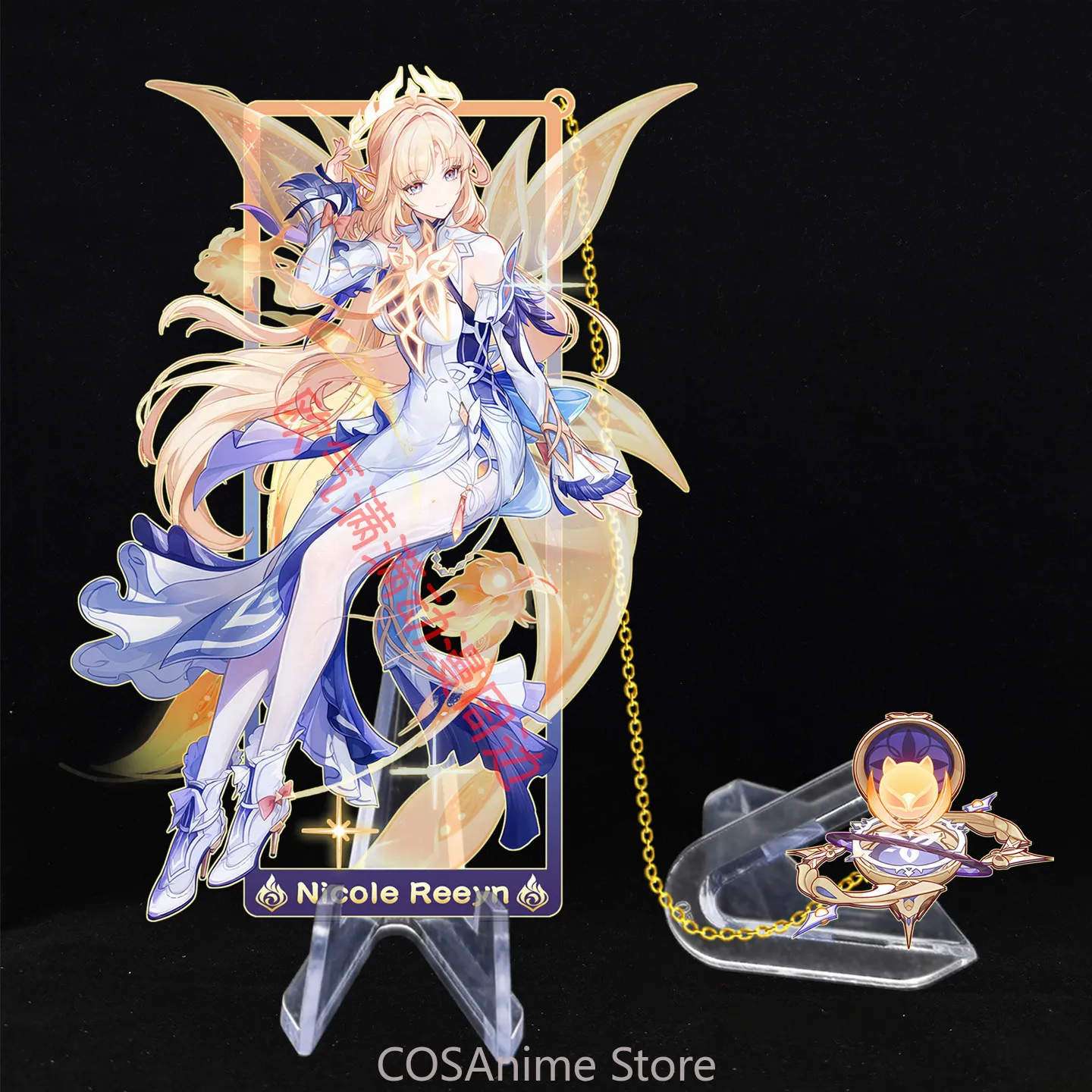 

Nicole Reeyn Genshin Impact Anime Game Cosplay Metal Bookmarks Souvenir Hollow Out Pendant Collection Halloween Fans Gift