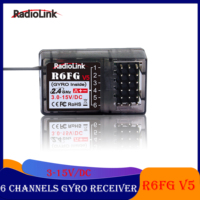 RadioLink R6FG V5 6 Channels Gyro Receiver for RC Remote Controller Car Boat Model Parts RC8X/RC6GS/RC4GS/T8FB/T8S Transmitter