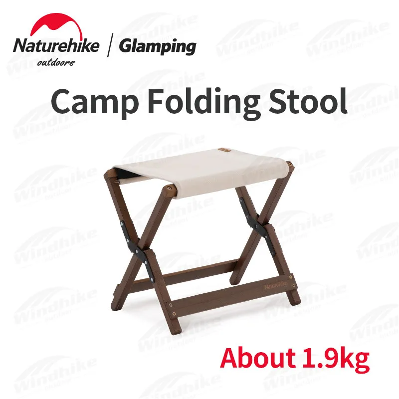 Naturehike Portable Folding Chair Outdoor Fishing Solid Wood Small Stool Detachable Surface Camping Travel Ultralight MINI Chair