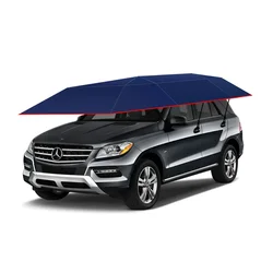 Hot selling 5.0m large size car umbrella sun shade cover foldable automatic   for trip preparation