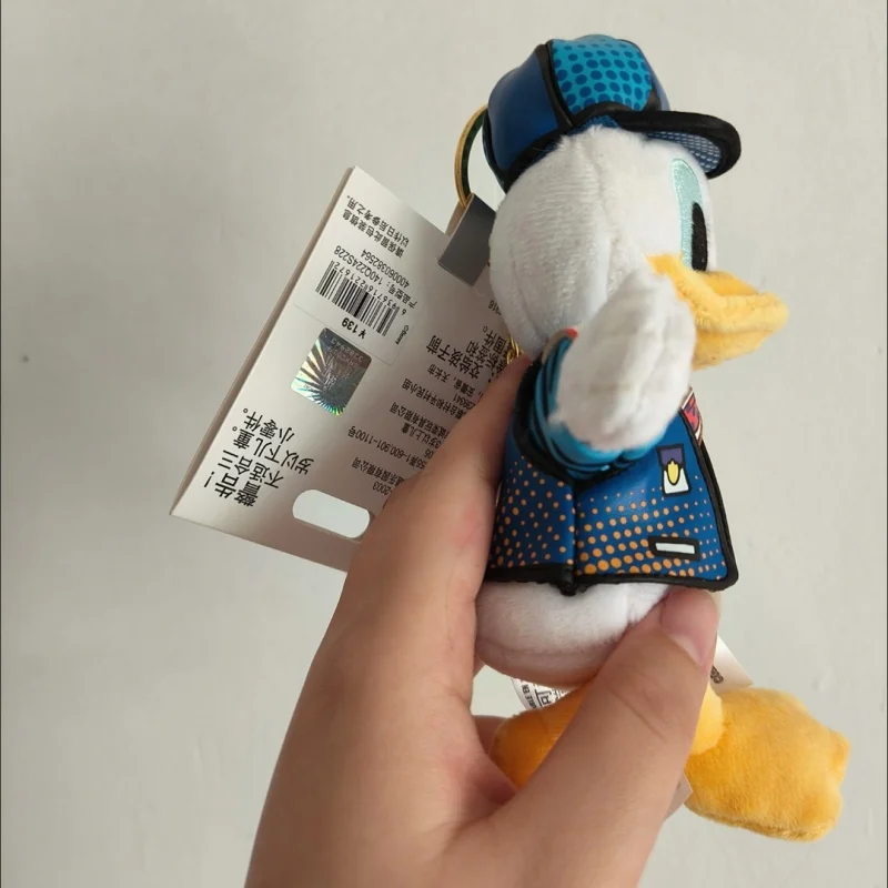 Anime Shanghai Disneyland Color-Fest A Street Party Series Donald Duck Daisy Fluffy Plush Keychain Boy and Girl Holiday Gifts