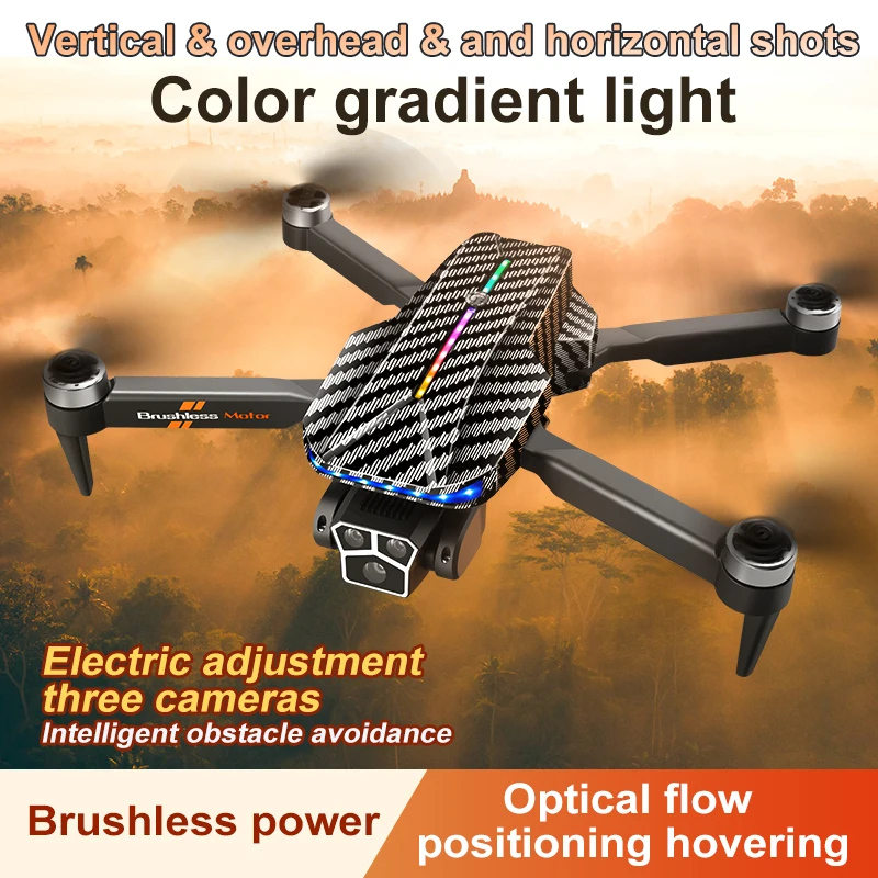 2024 New D9 DRONE 8K Three Camera Brushless Motor Professional 4K Camera Obstacle Avoidance Optical Flow RC Quadcopter Gifts Toy