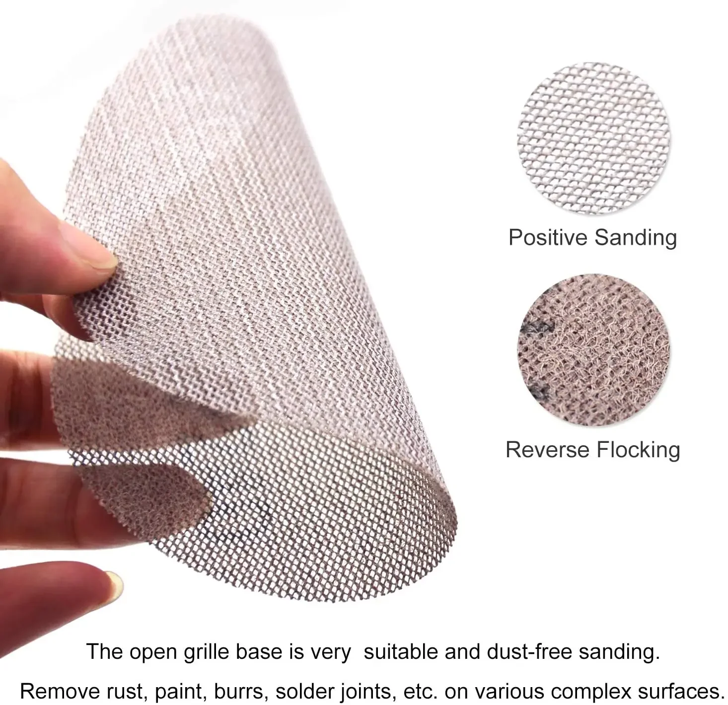 15pcs 5inch  Hook & Loop Abrasive Dust Free Grid Sanding Paper 125mm Mesh Sanding Discs Anti-Blocking Grinding Sandpaper for Car