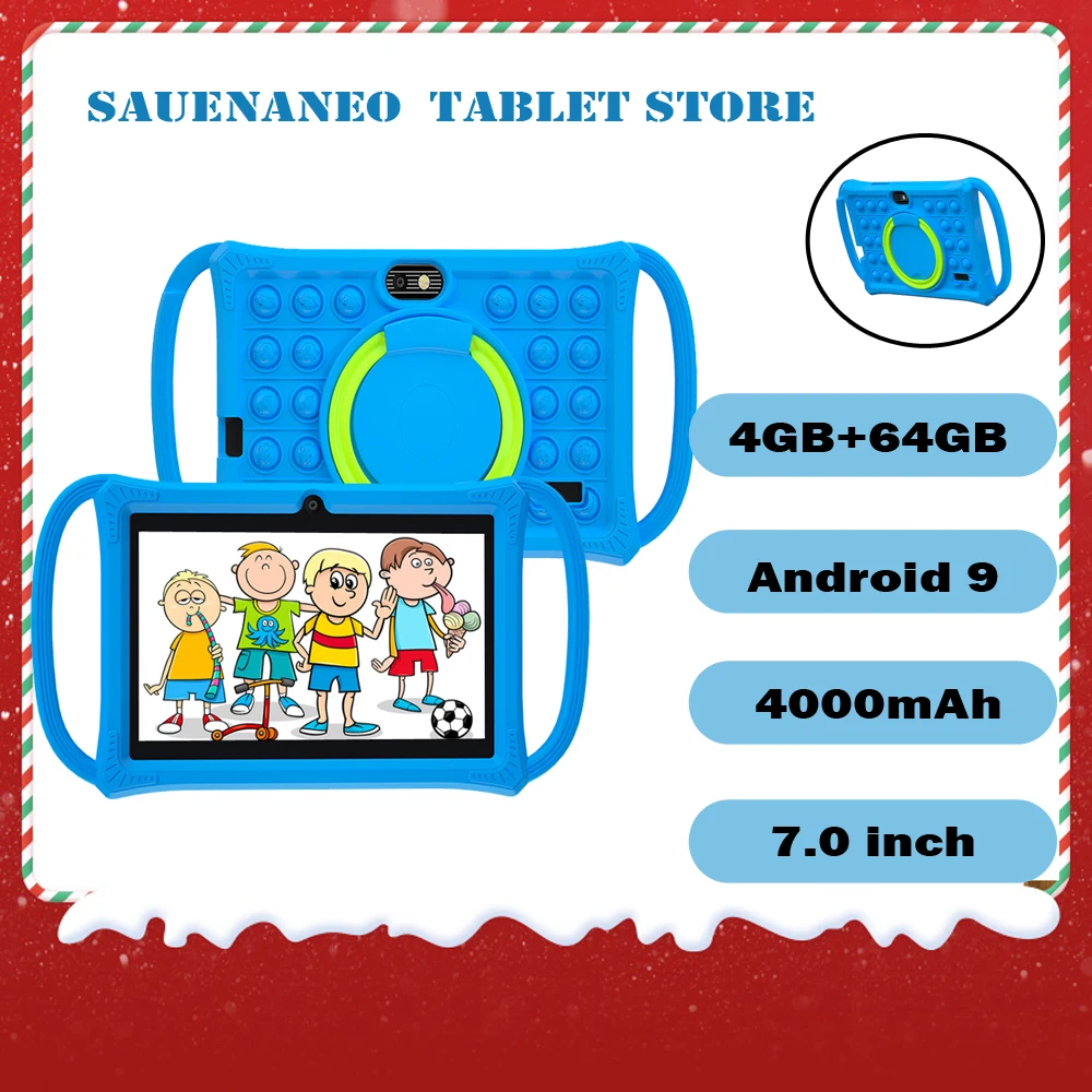 New 7.0-inch one-piece Android Tablet 4GB+64GB Android 9.0 system children's software 4000mAh Mini PC