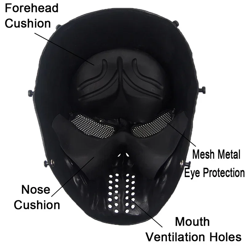 Real Outdoor CS Zombie Skull Mask Field Equipment Full Face Warrior Mask Military Outdoor Supplies Halloween Dress Tactical Mask