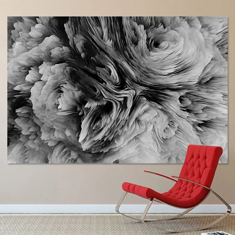 Abstract Gray Patterns Photography Backdrop Black and White Color For Home Bedroom Wall Decor Party Photo Background Tapestry