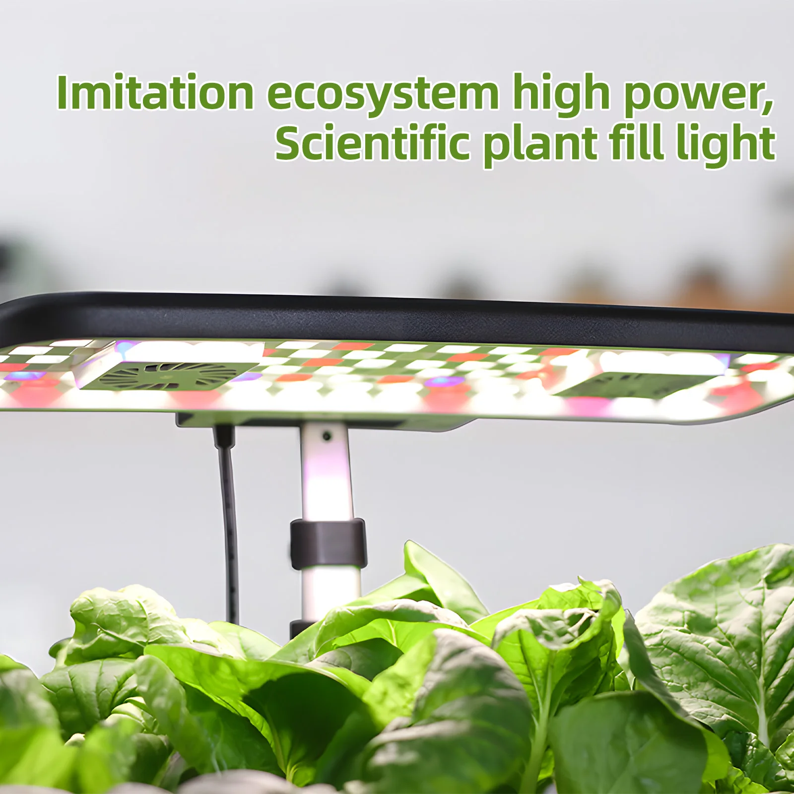 17 Pods Hydroponics Growing System Kit Full-Spectrum Built-in Fan Height Adjustable 2 Modes LCD Display Plant Germination Kit