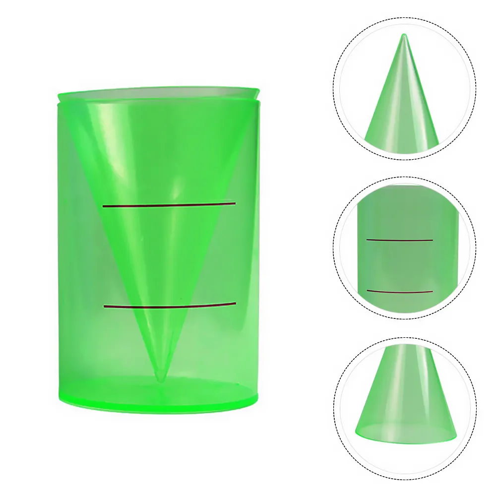 

Набор из 2 демонстраторов соотношения объемов конусов и цилиндров, прозрачные геометрические инструменты для обучения математике, изучения форм, размеров и объемов, развивающие.