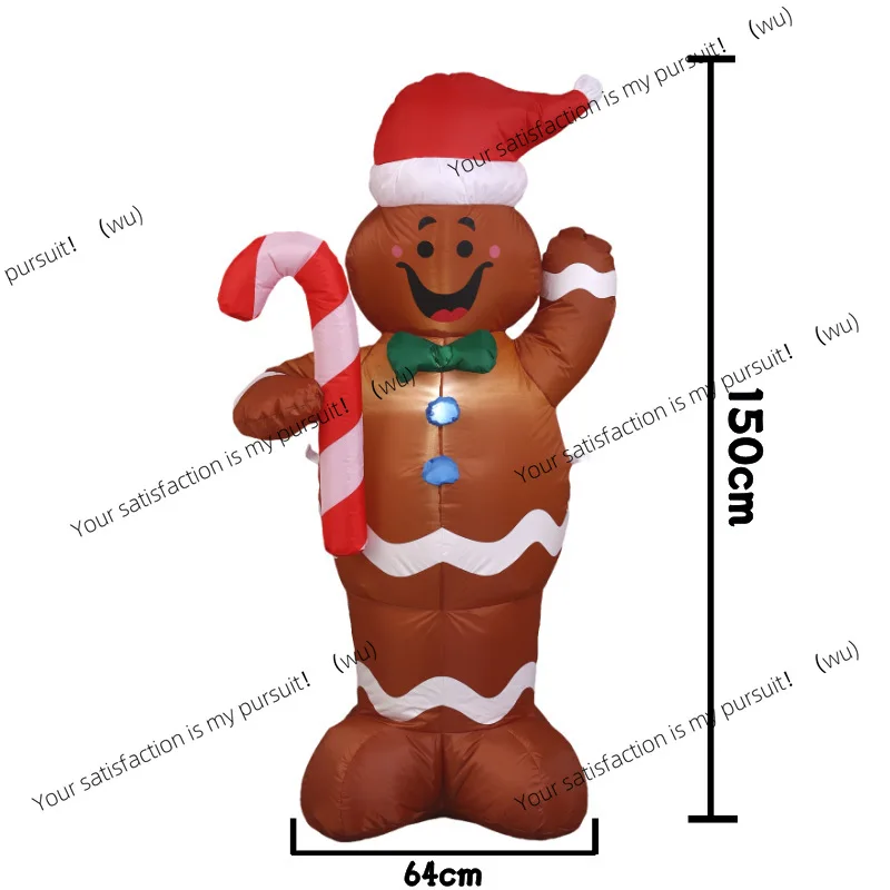 

Christmas garden decoration 1.5m gingerbread man inflatable model Christmas inflatable old man snowman