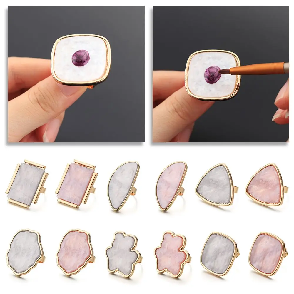 tool Acrylic Display Rack UV Gel Polish Showing Shelf Nail Art Palette Finger Ring Plate Painting Palette Pigment Holder