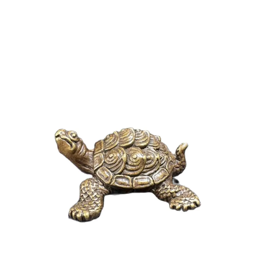 

Brass ornament statue Best wishes to animals turtle 5 cm 165g