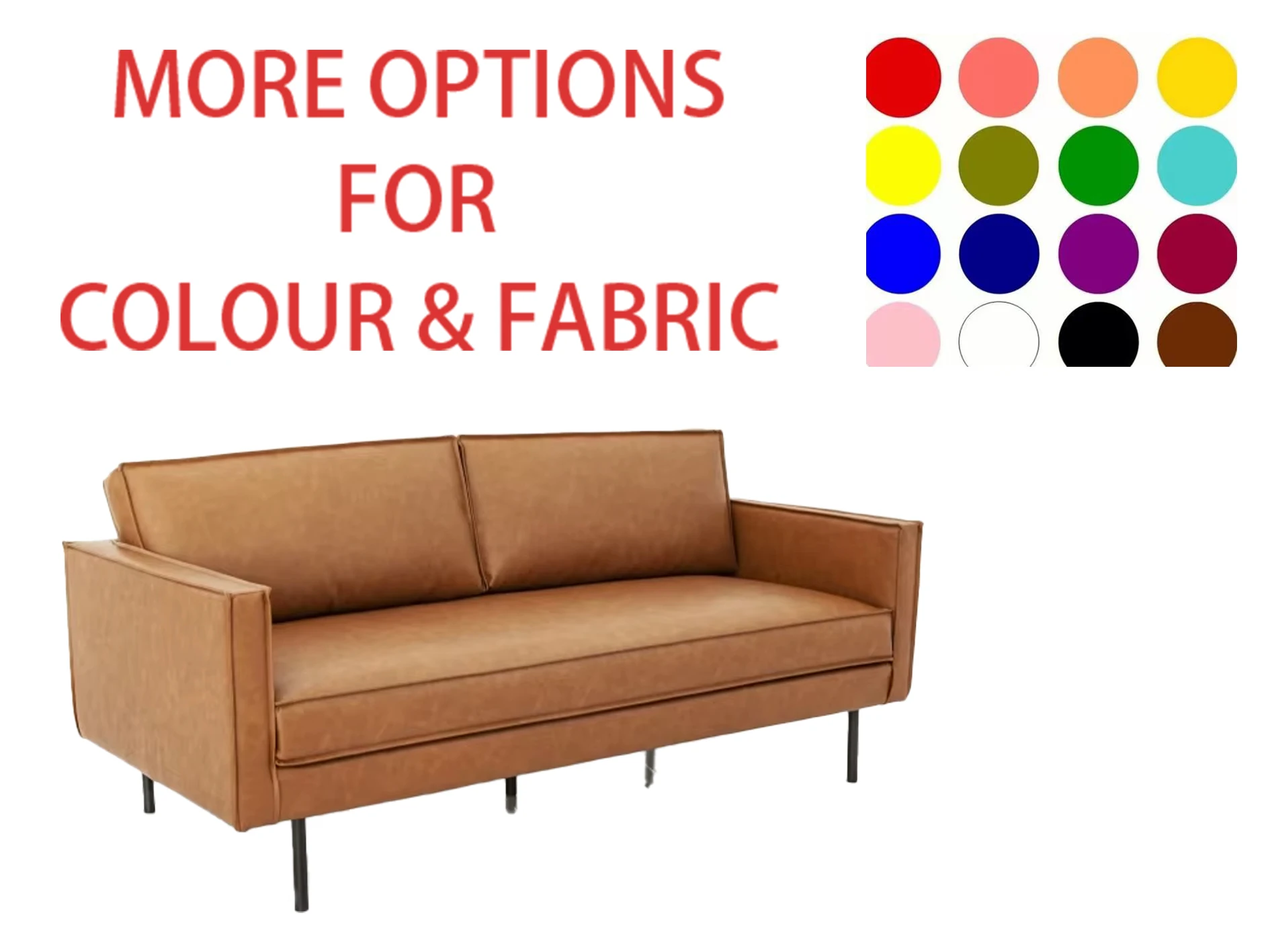 Modern Two Seat Fabric Sofa with Metal Legs-Comfortable & Durable Multi-Purpose Use Factory Direct Sales Wholesale